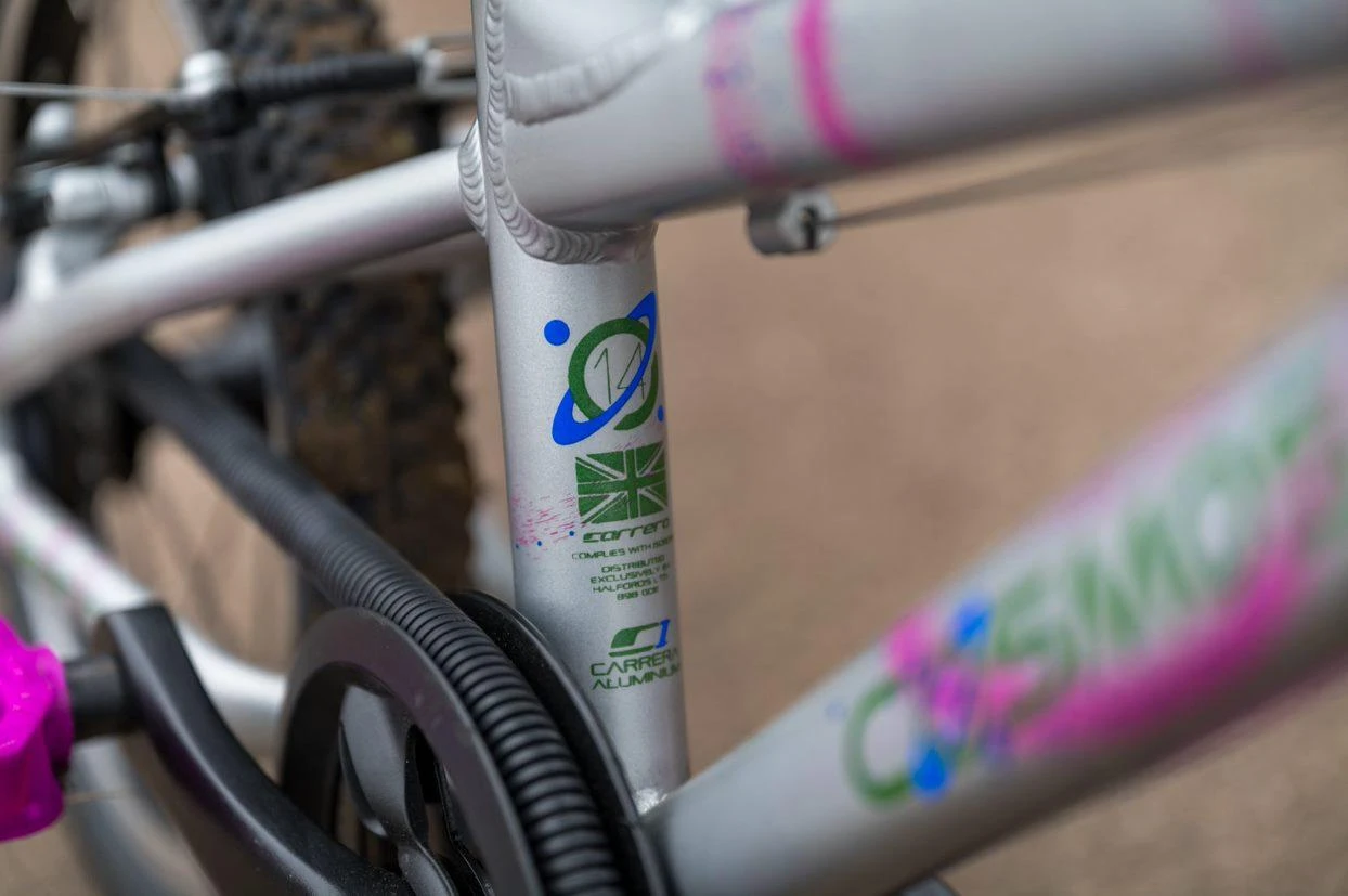 Carrera Cosmos Kids Bike - 14" Wheel - Silver 9 Carrera Cosmos Kids Bike - 14" Wheel - Silver - Image 9