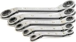 Rolson 5pc Offset Ratchet Ring Spanner Set
