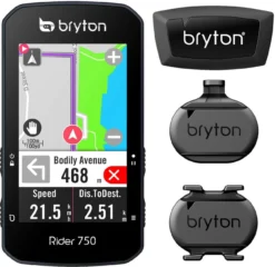 Bryton Rider 750T GPS Cycle Computer With Speed/Cadence & Heart Rate Bundle