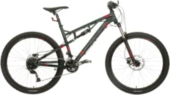 Carrera Titan Mens Full Suspension Mountain Bike - S, M, L Frames, Green/Grey