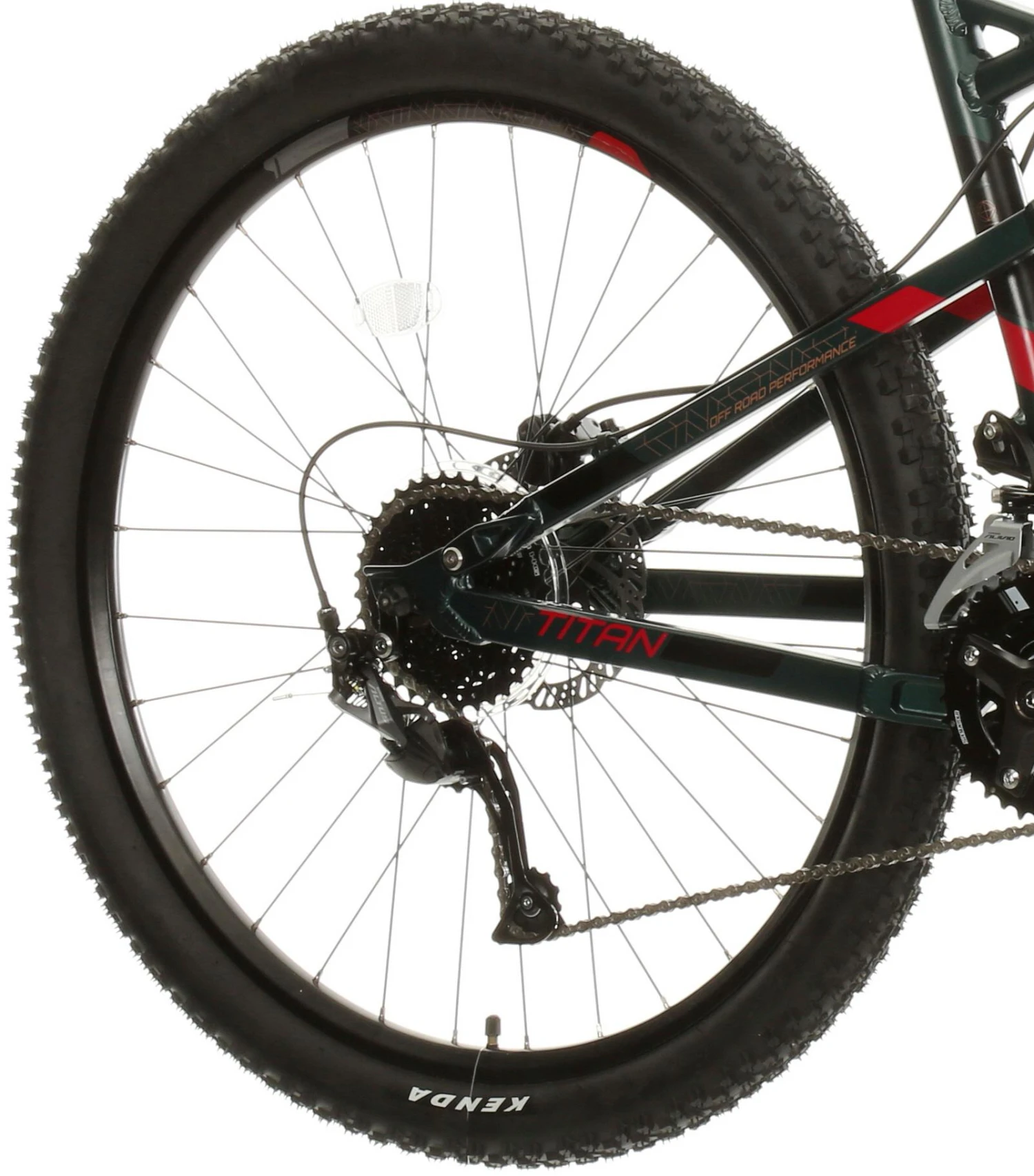 Carrera Titan Mens Full Suspension Mountain Bike - S, M, L Frames, Green/Grey 2 Carrera Titan Mens Full Suspension Mountain Bike - S, M, L Frames, Green/Grey - Image 2